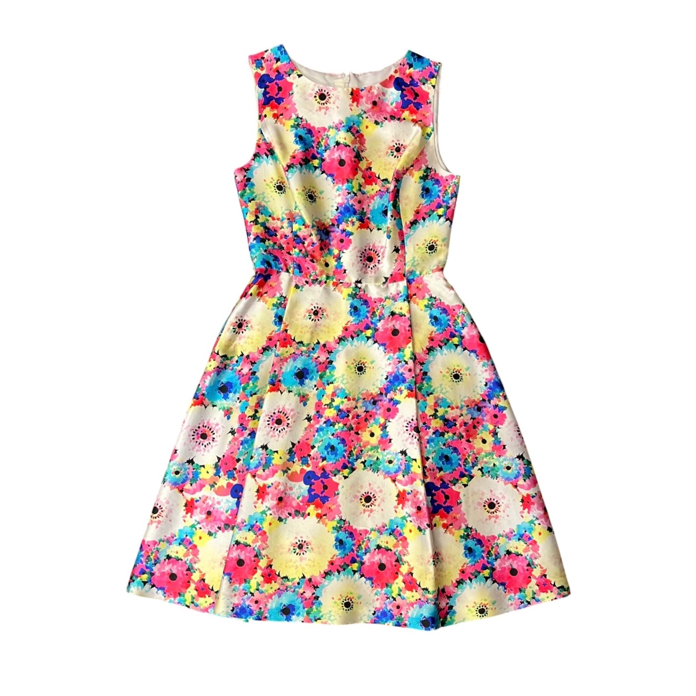 Oscar de la Renta Floral Fit & Flair Dress + Belt | 4