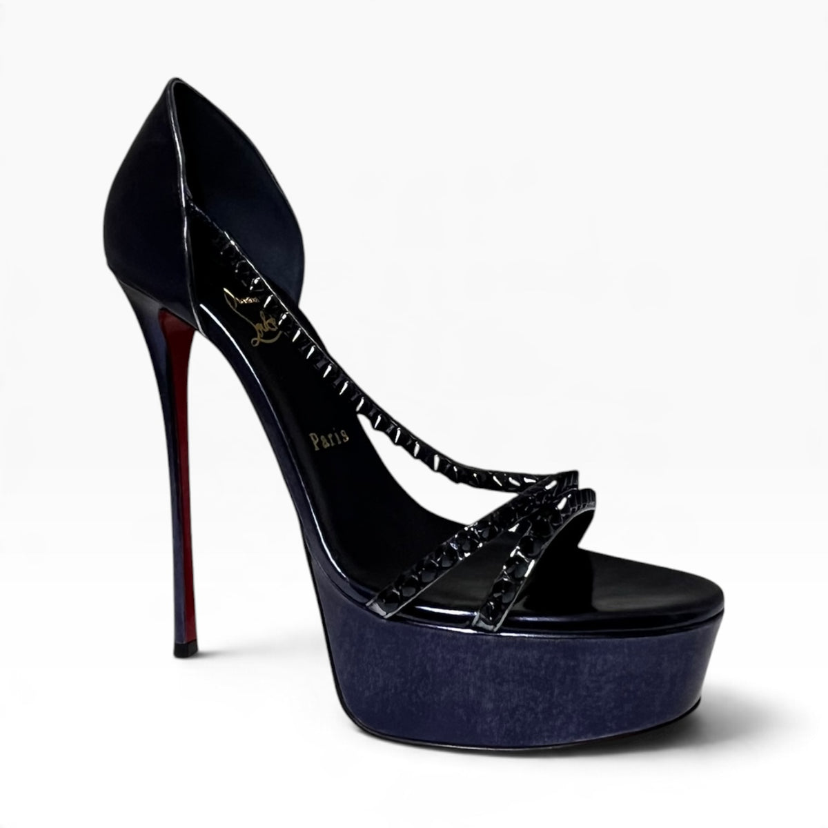 CHRISTIAN LOUBOUTIN So Spike Alta Sandals in Metallic Purple | 40