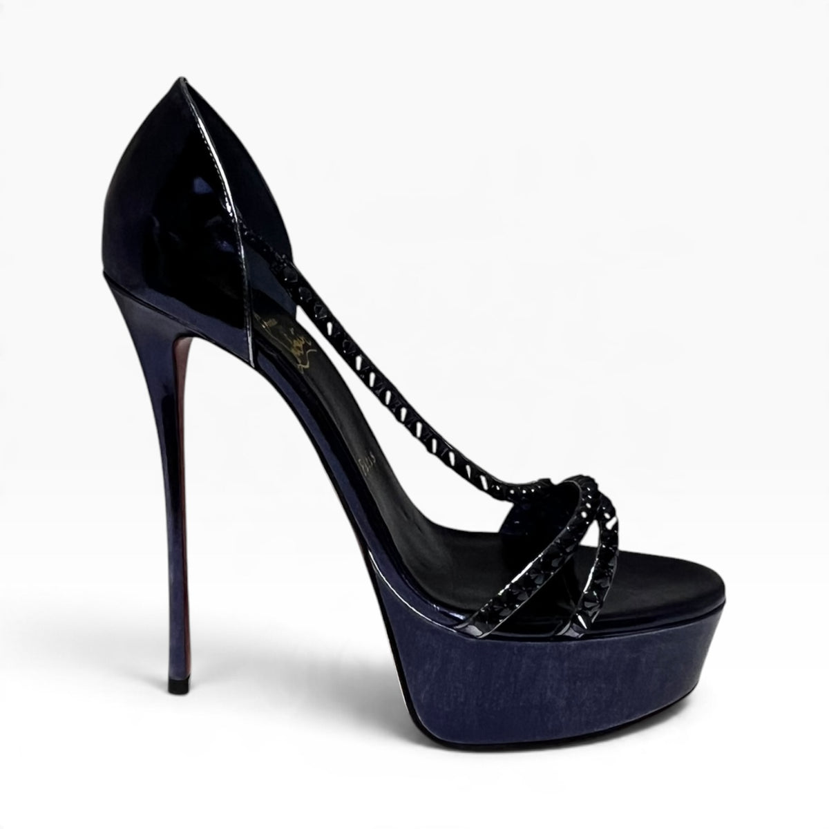 CHRISTIAN LOUBOUTIN So Spike Alta Sandals in Metallic Purple | 40