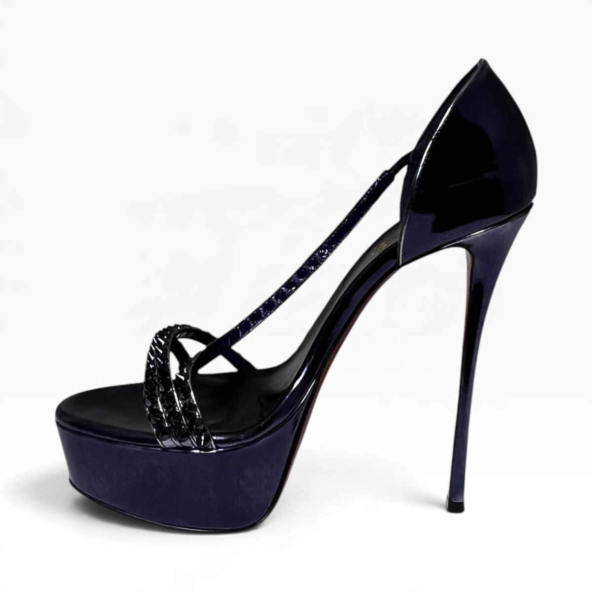 CHRISTIAN LOUBOUTIN So Spike Alta Sandals in Metallic Purple | 40