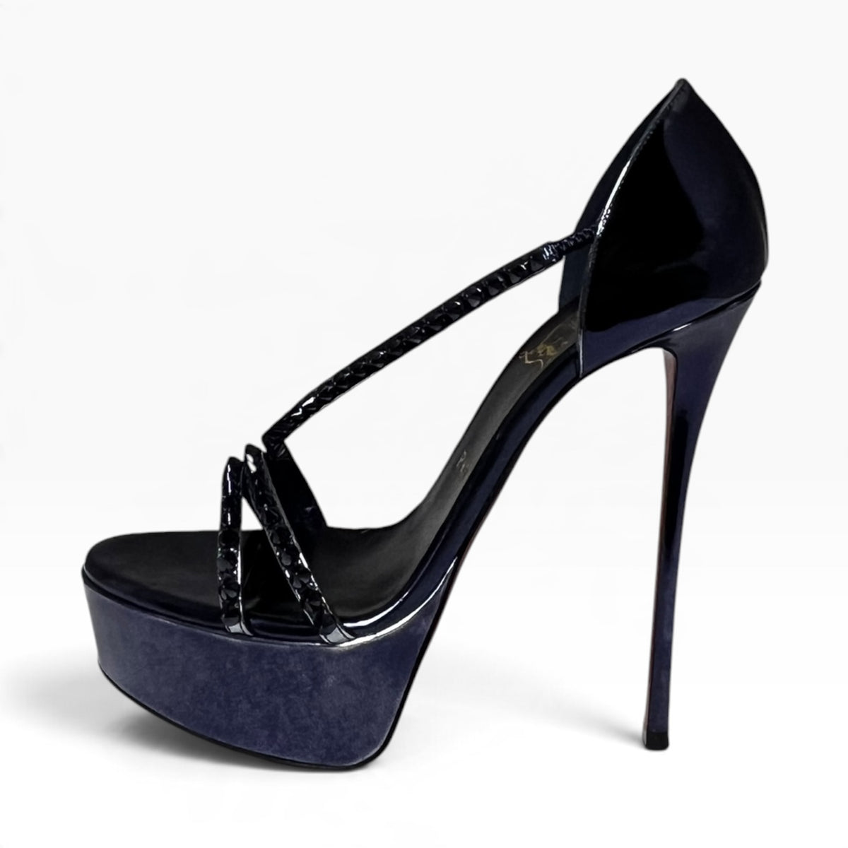 CHRISTIAN LOUBOUTIN So Spike Alta Sandals in Metallic Purple | 40