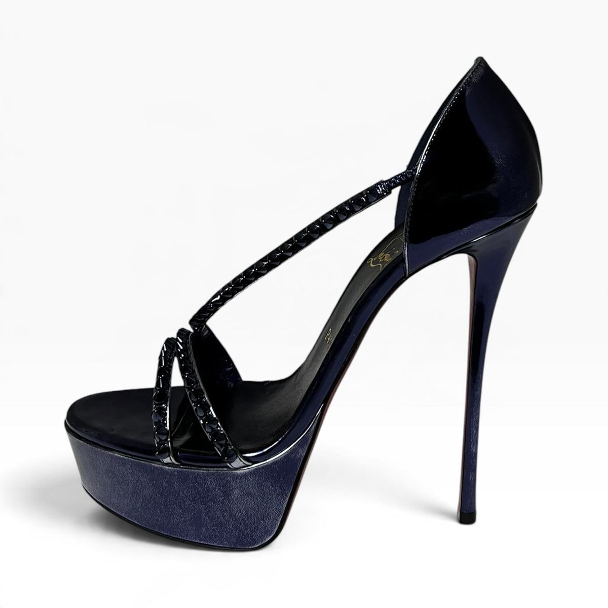CHRISTIAN LOUBOUTIN So Spike Alta Sandals in Metallic Purple | 40