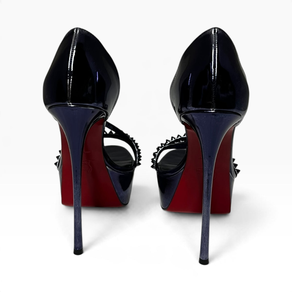 CHRISTIAN LOUBOUTIN So Spike Alta Sandals in Metallic Purple | 40