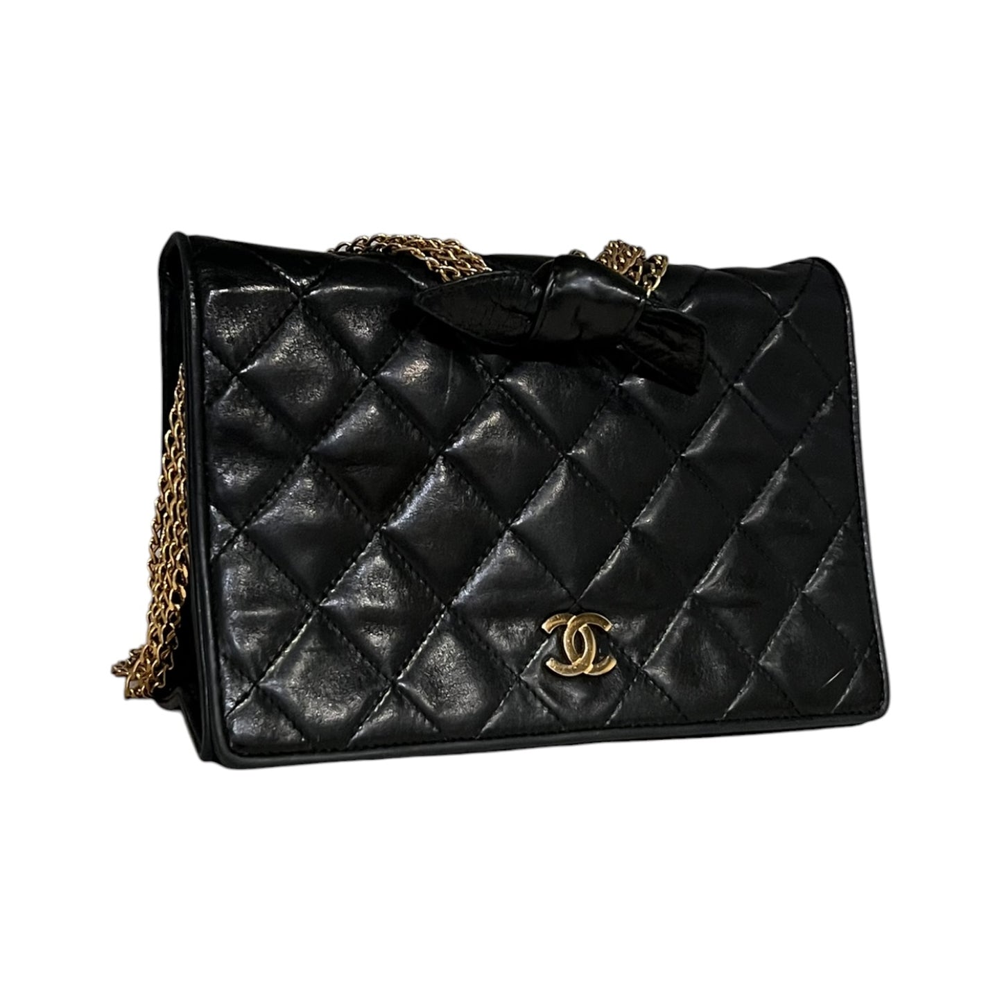 CHANEL Multi Chain Flap Bag in Black