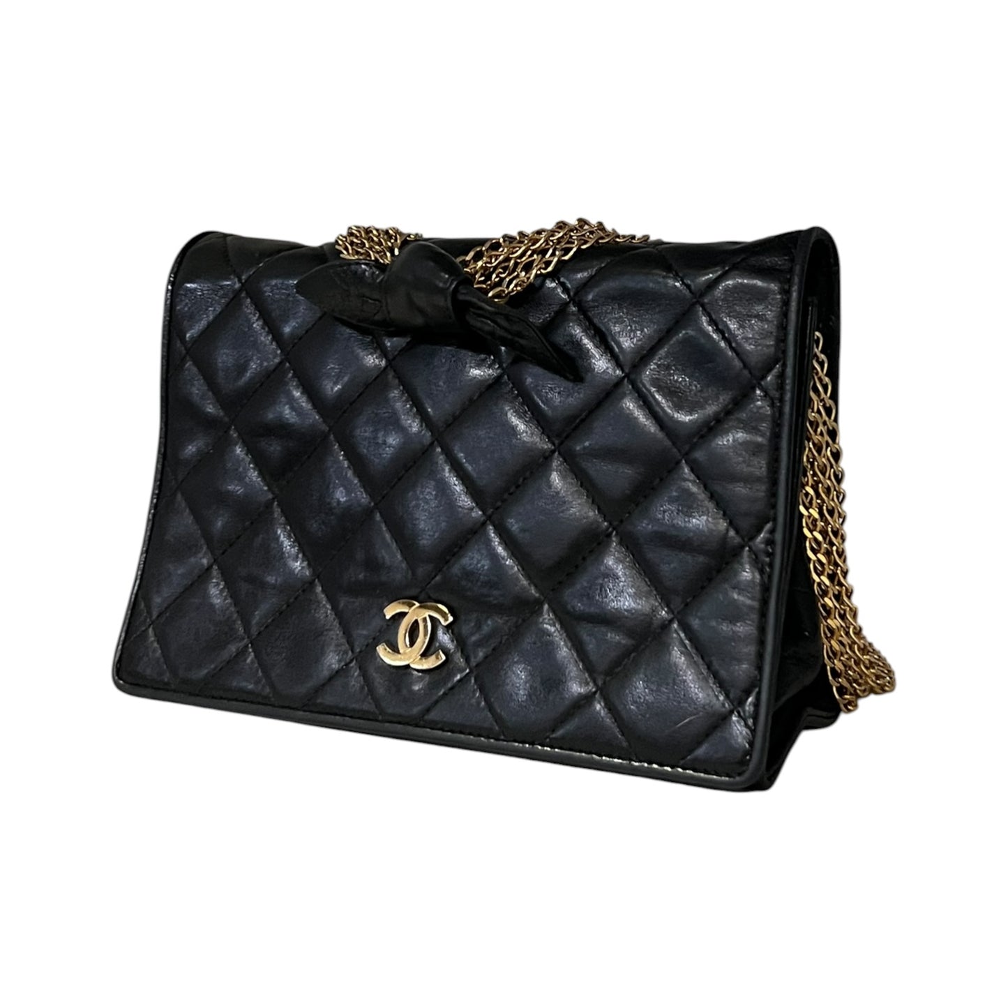 CHANEL Multi Chain Flap Bag in Black