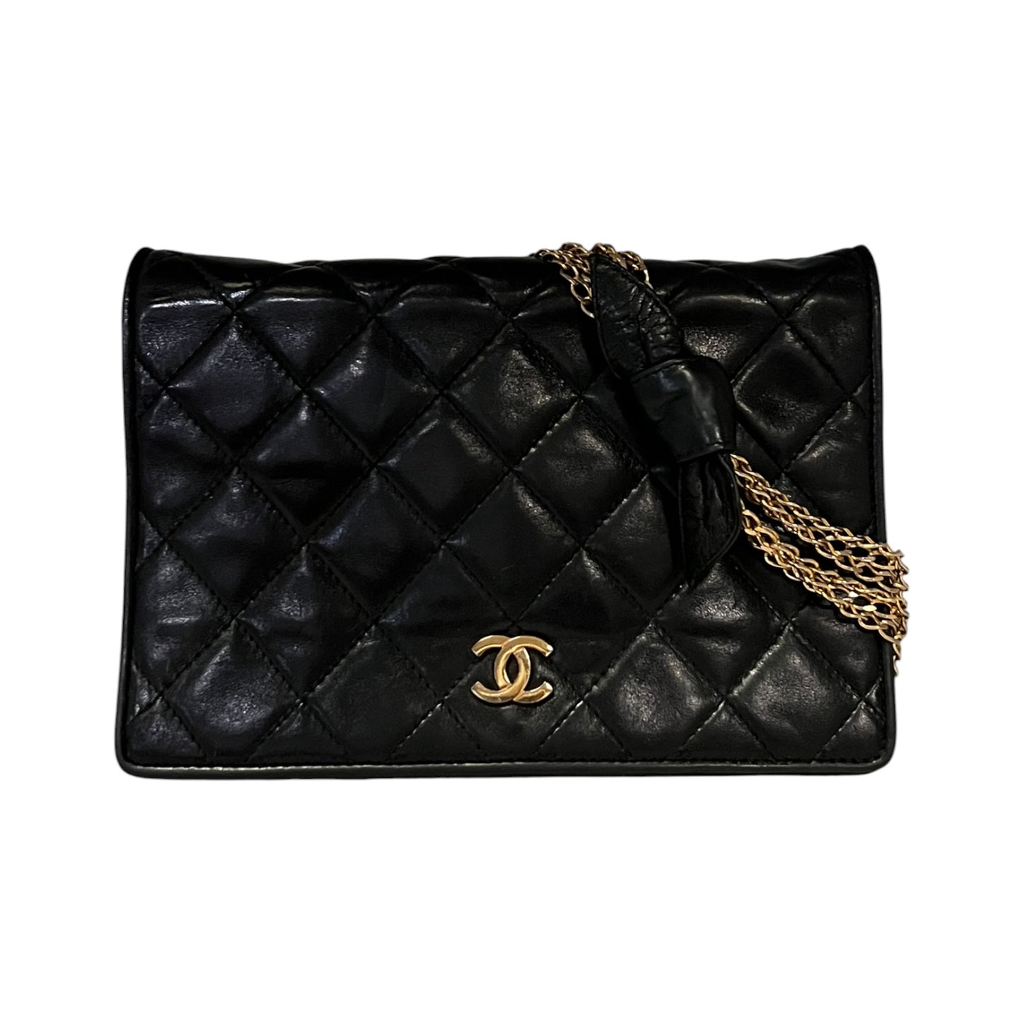 CHANEL Multi Chain Flap Bag in Black