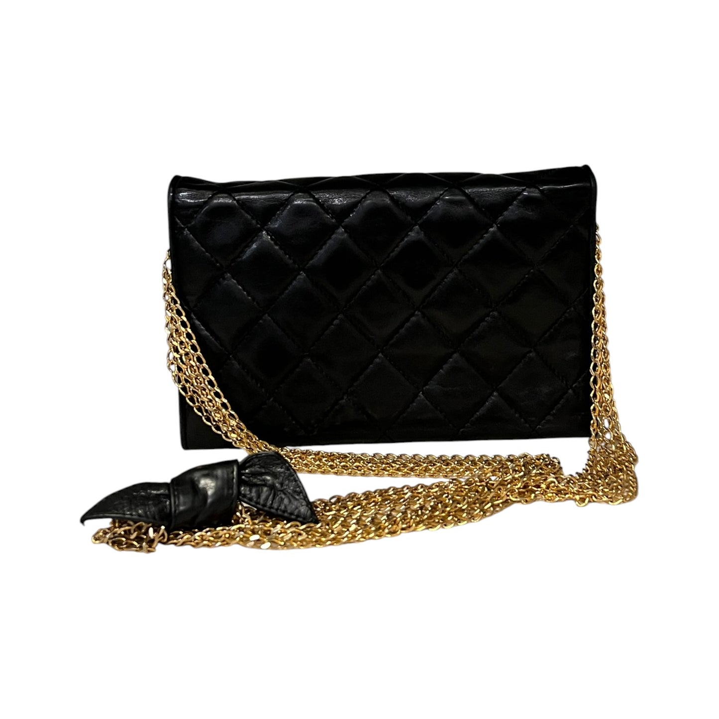 CHANEL Multi Chain Flap Bag in Black