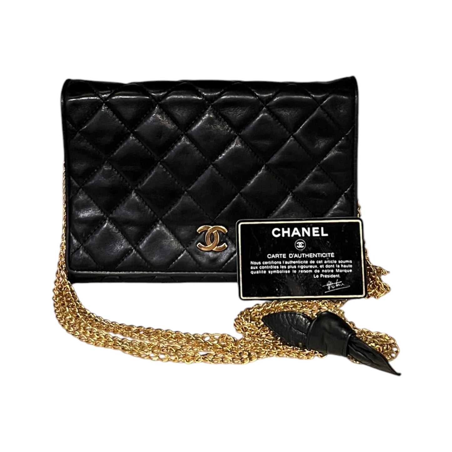CHANEL Multi Chain Flap Bag in Black