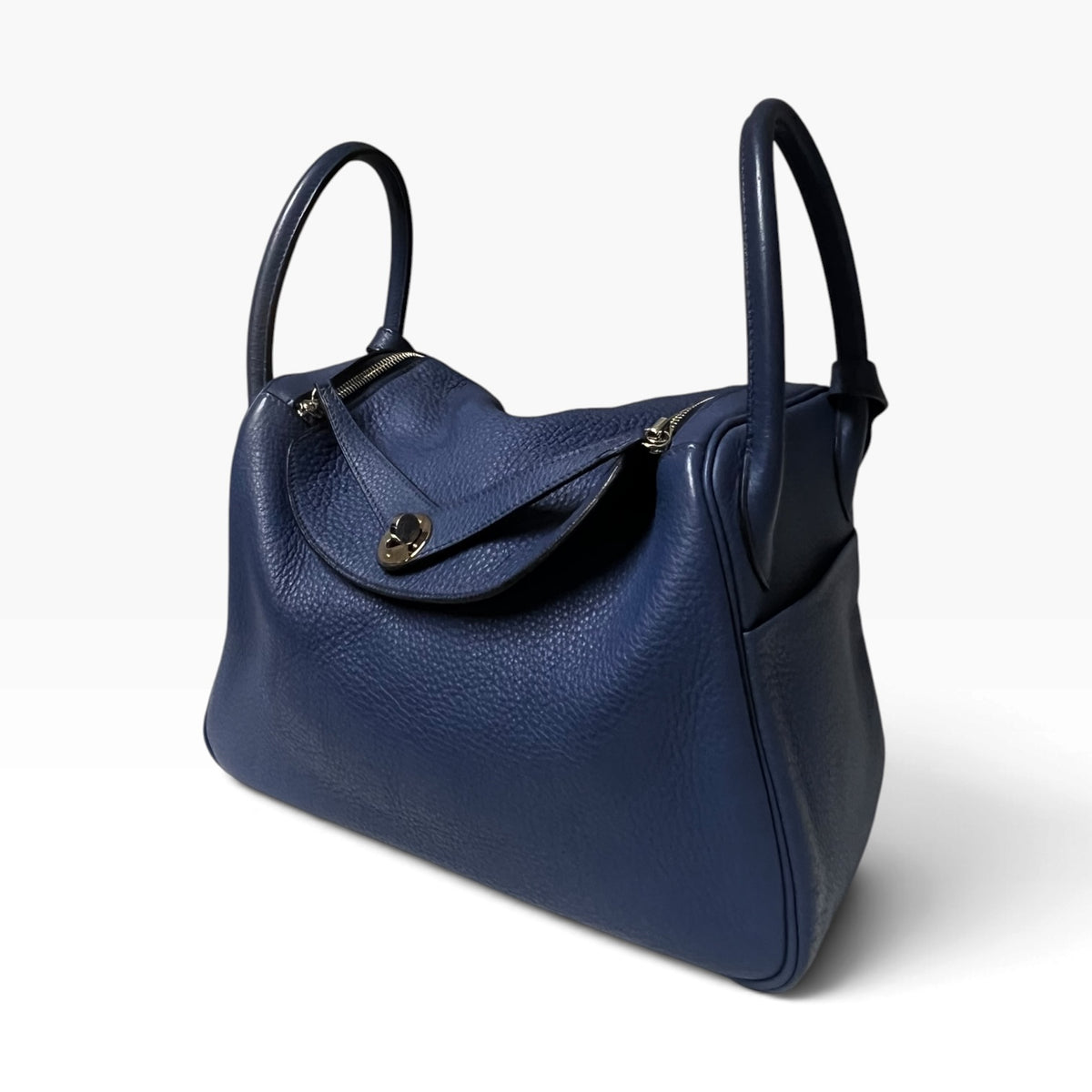 HERMES Lindy 30 in Bleu Electrique