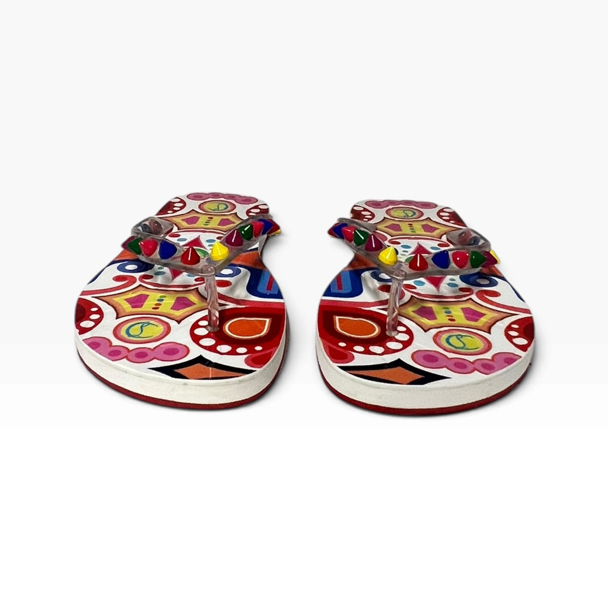 CHRISTIAN LOUBOUTIN Loubi Spike Flip Flop Sandals | 37