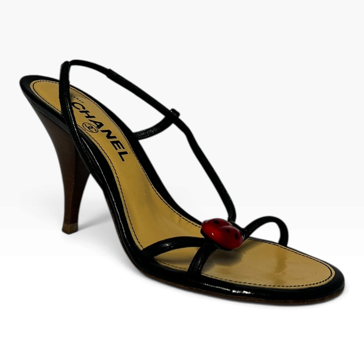CHANEL Ladybug Slingback Sandals | 36