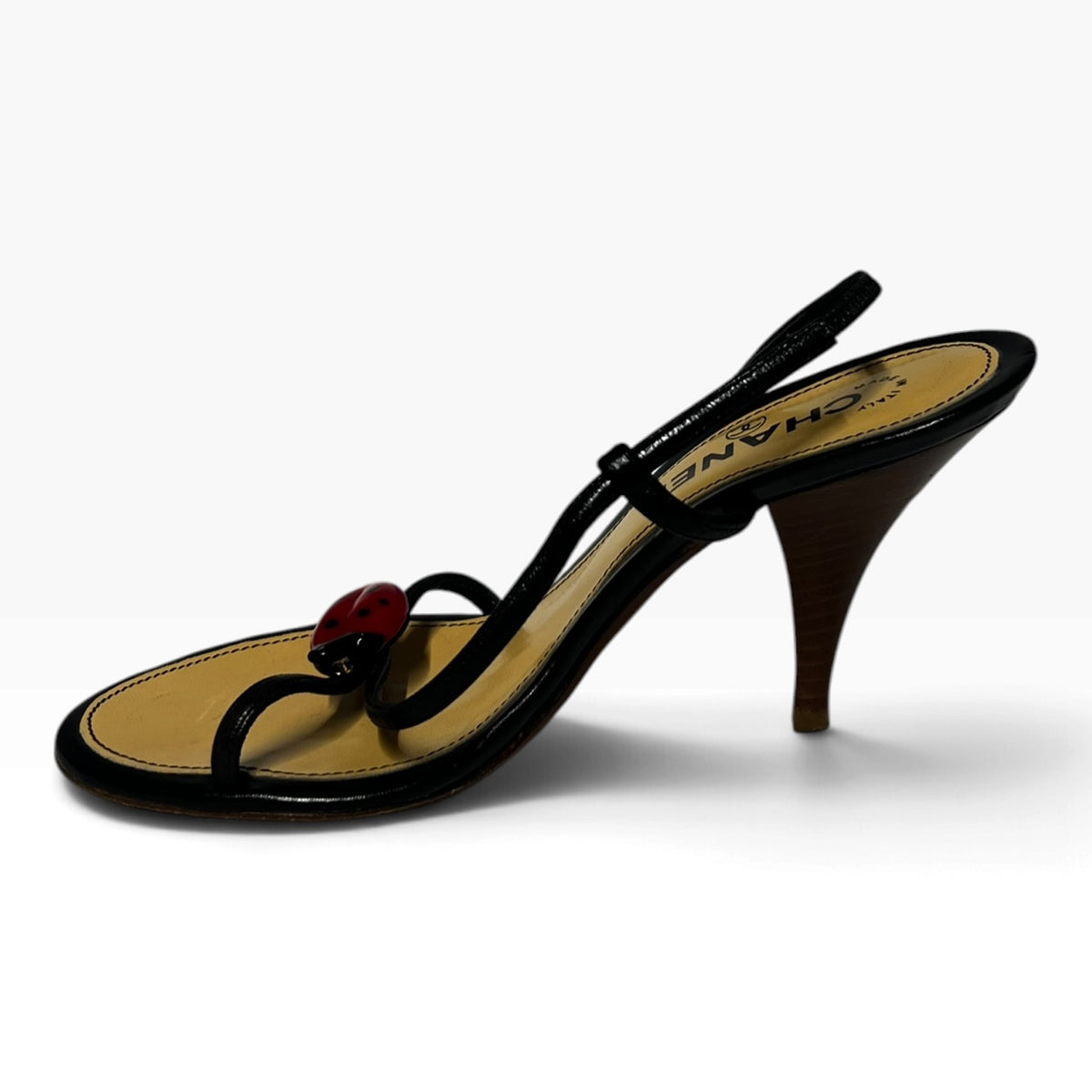 CHANEL Ladybug Slingback Sandals | 36