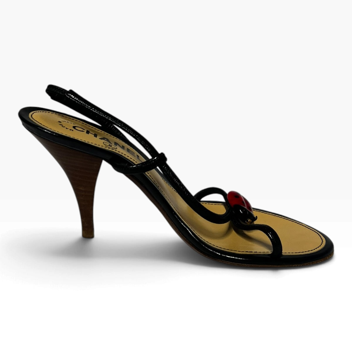 CHANEL Ladybug Slingback Sandals | 36