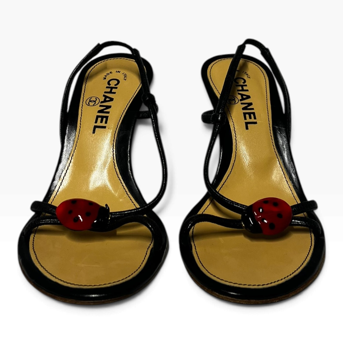 CHANEL Ladybug Slingback Sandals | 36