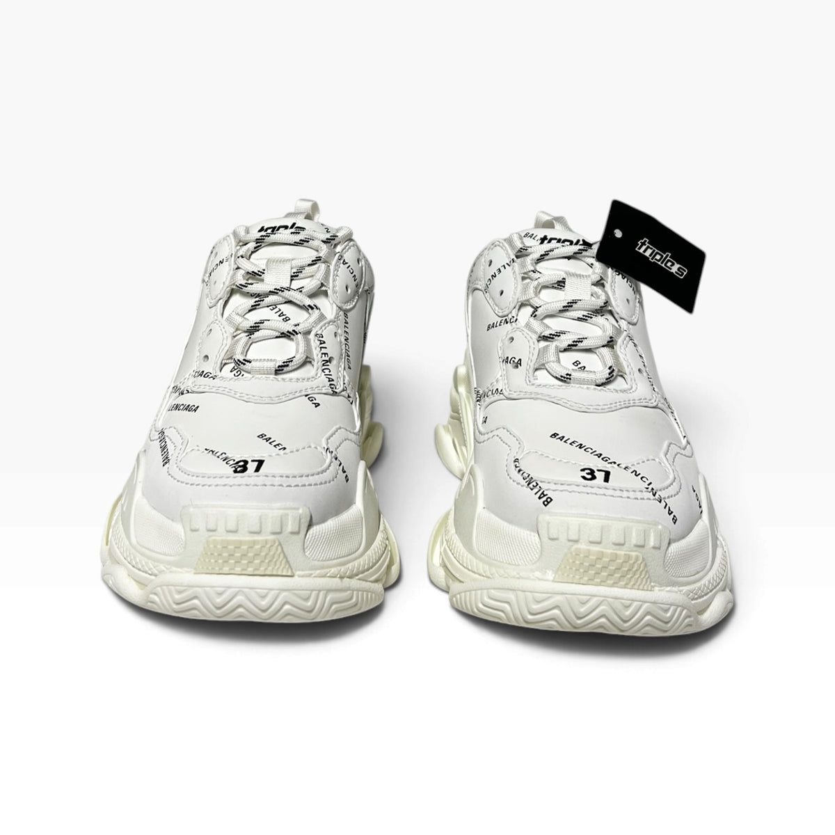 BALENCIAGA Allover Logo Triple S Sneakers | 37