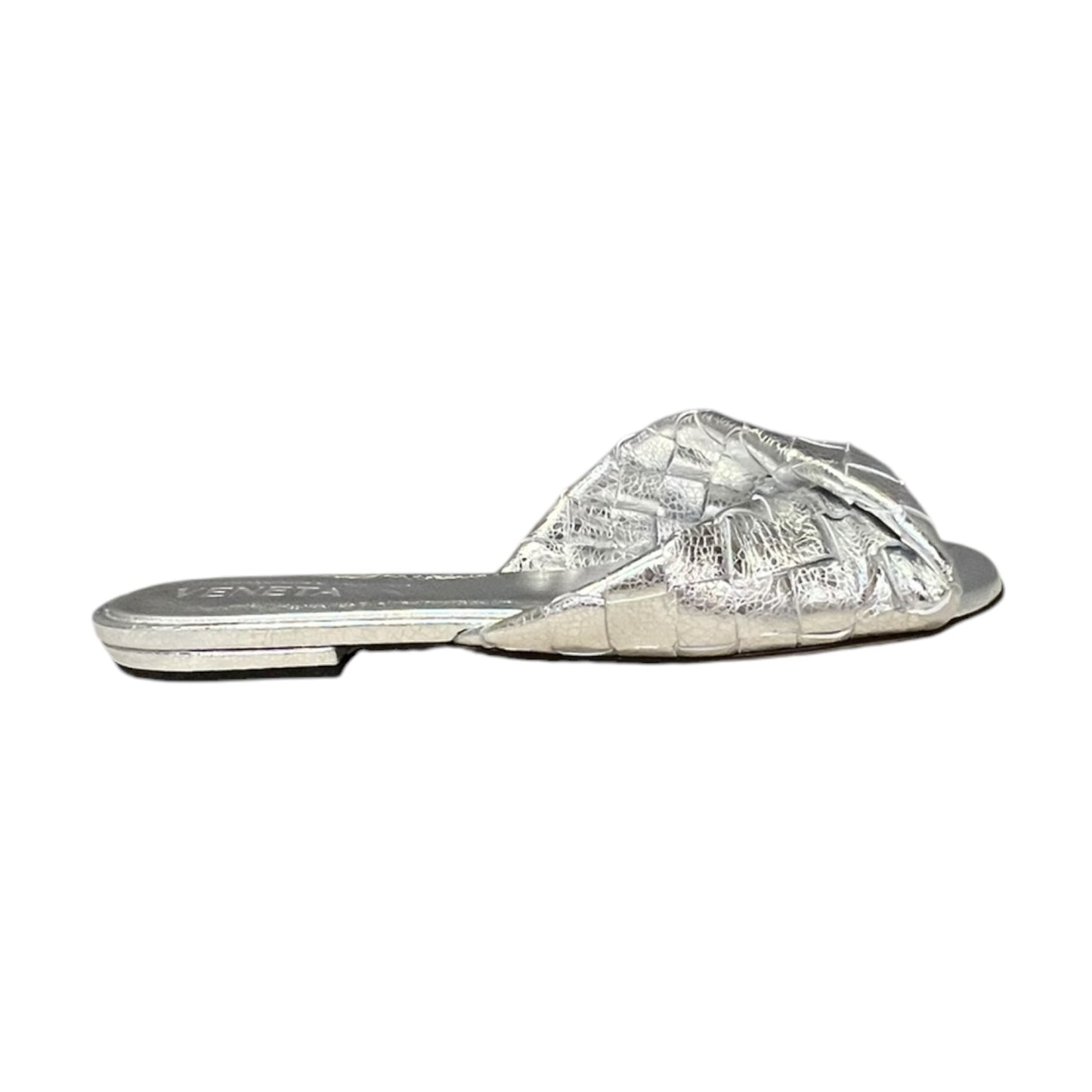 BOTTEGA VENETA Blink Flat Mules in Silver | 41