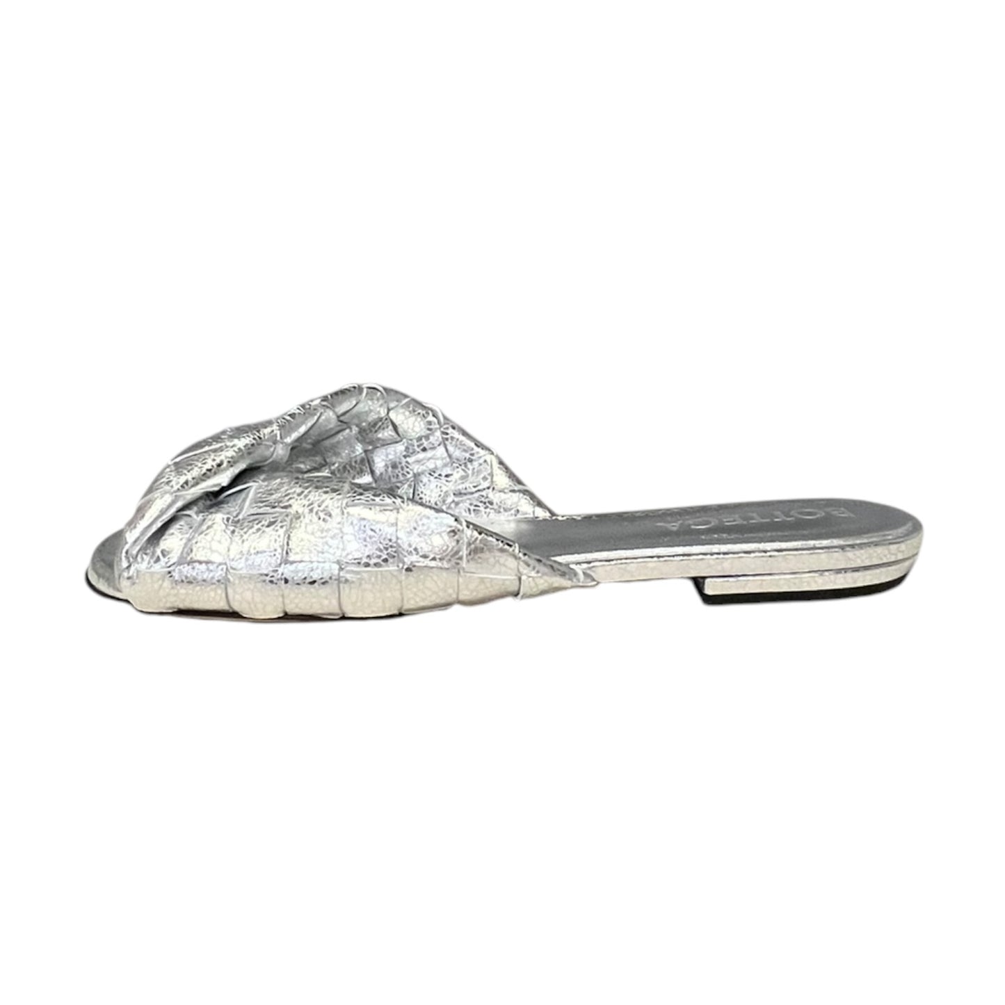 BOTTEGA VENETA Blink Flat Mules in Silver | 41