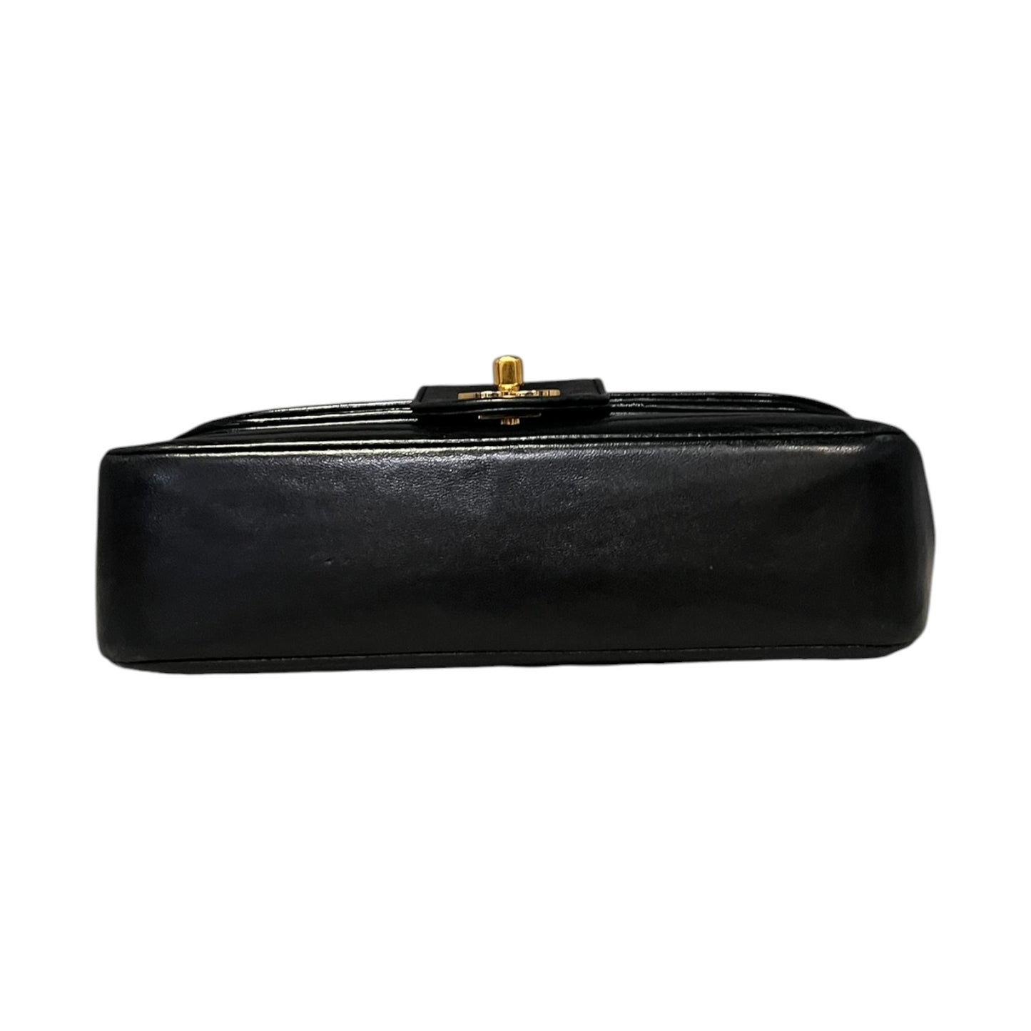 CHANEL Horizontal Quilted Double Flap Bag in Black