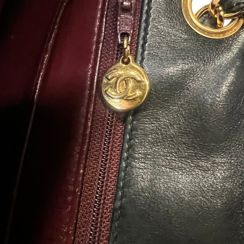 CHANEL Horizontal Quilted Double Flap Bag in Black