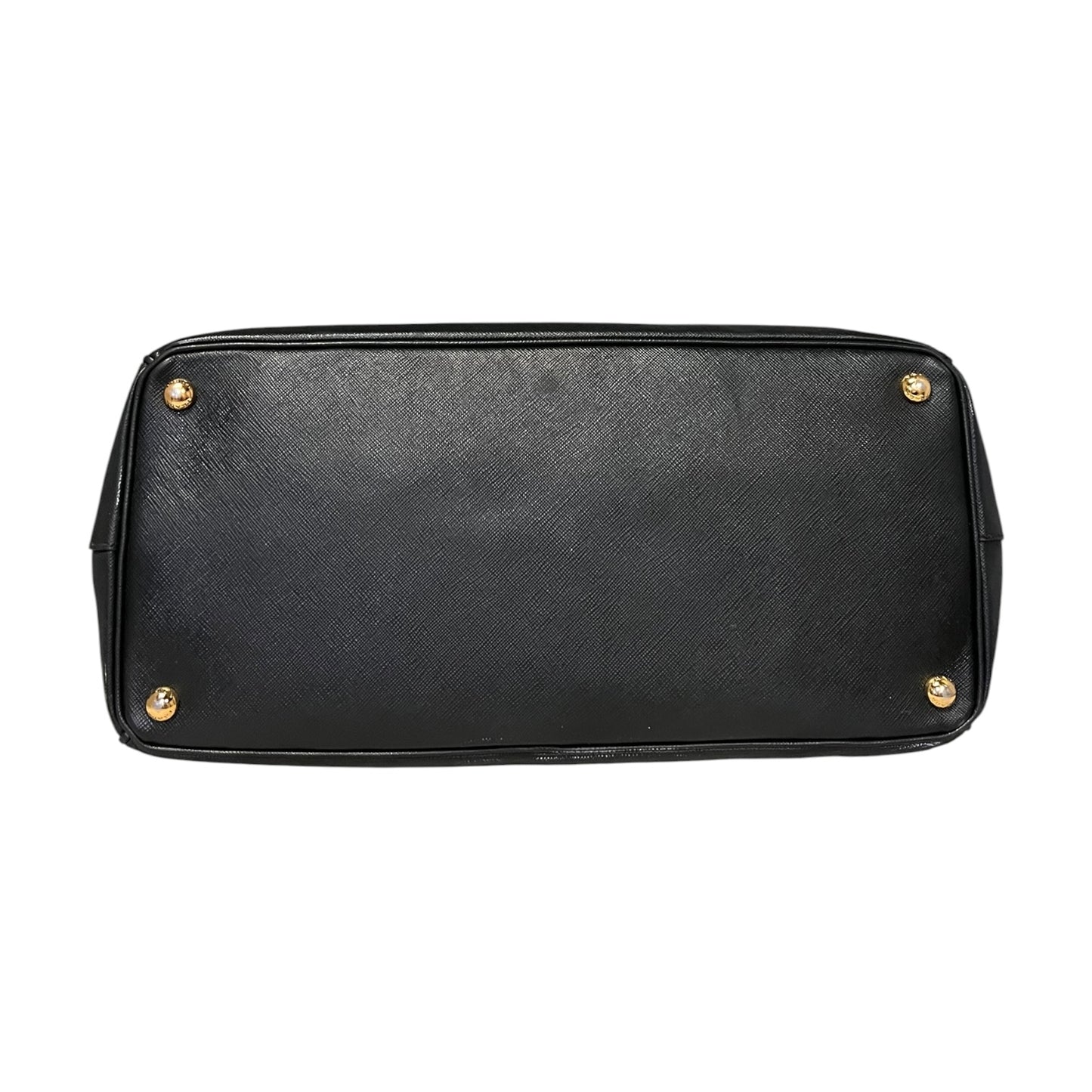 PRADA Large Saffiano Double Tote in Black