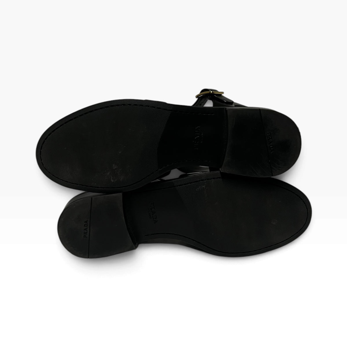 PRADA Woven Sandal in Black | 38