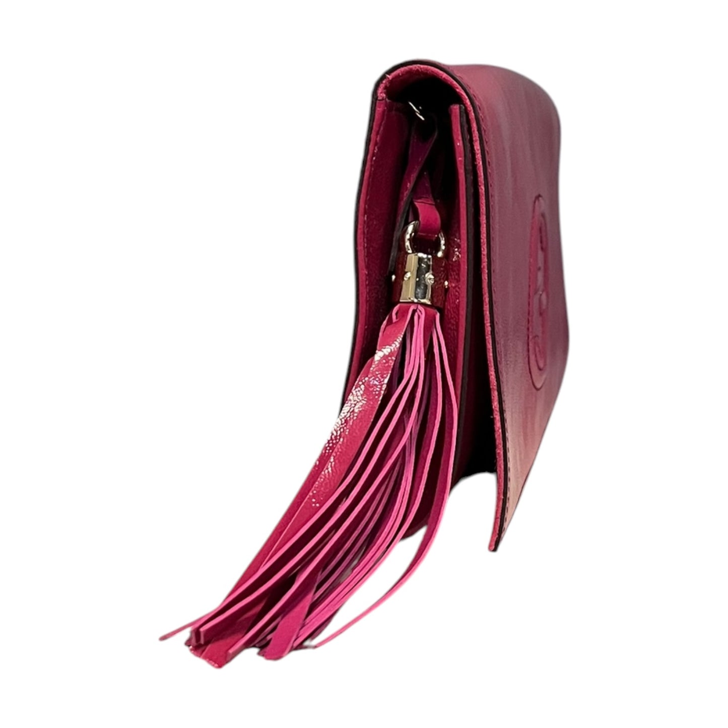 GUCCI Patent Soho Clutch in Pink