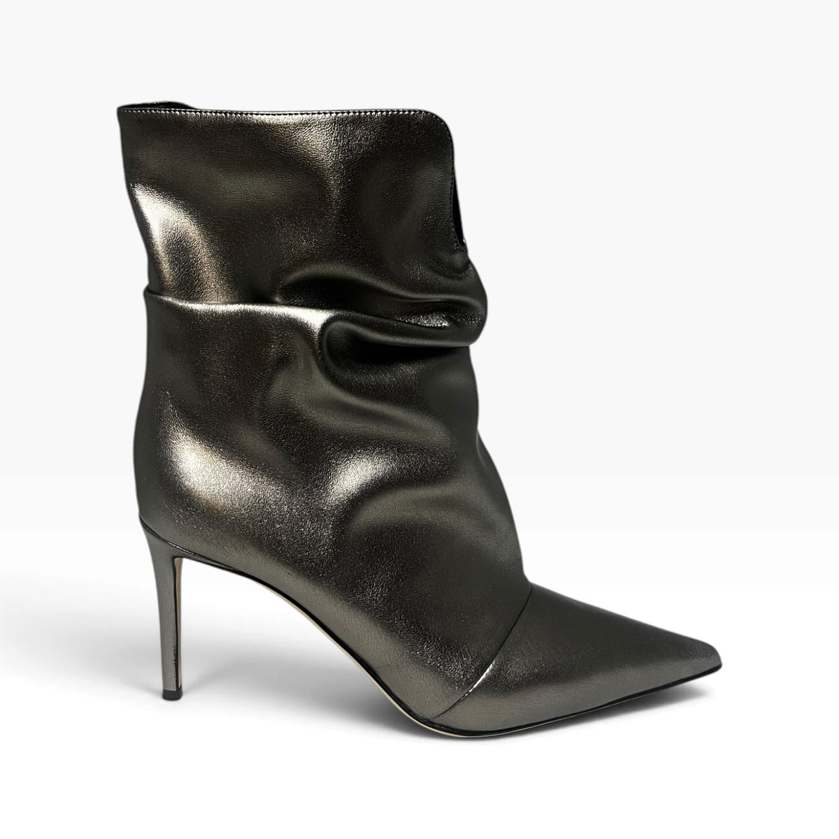 GIUSEPPE ZANOTTI Scrunch Booties in Pewter | 41