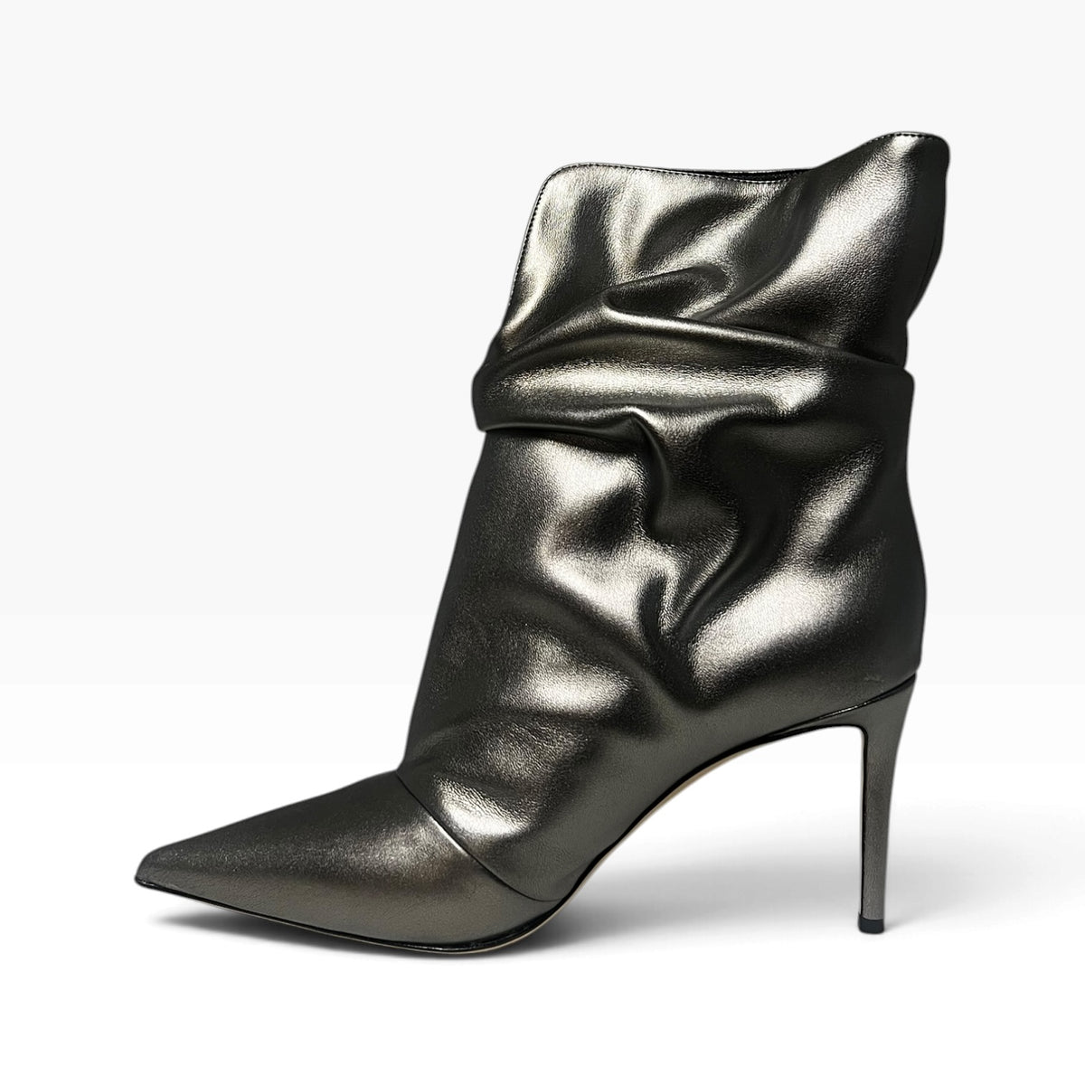 GIUSEPPE ZANOTTI Scrunch Booties in Pewter | 41