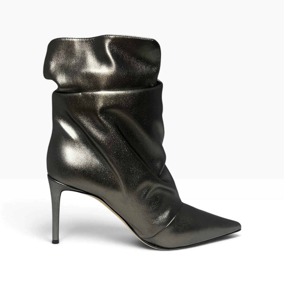 GIUSEPPE ZANOTTI Scrunch Booties in Pewter | 41