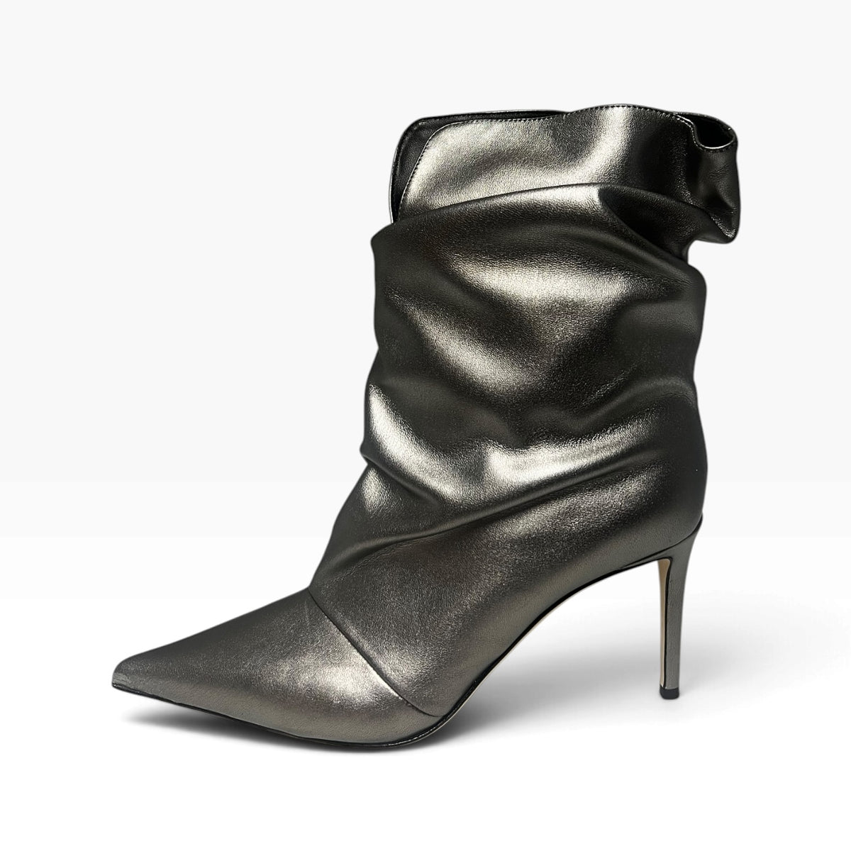 GIUSEPPE ZANOTTI Scrunch Booties in Pewter | 41