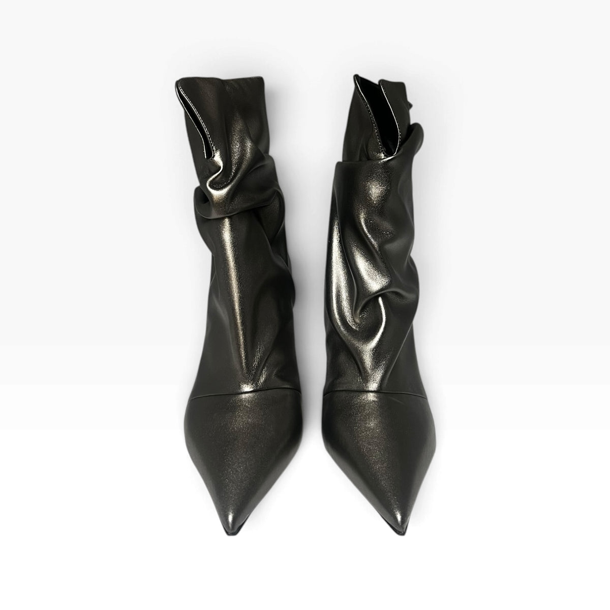 GIUSEPPE ZANOTTI Scrunch Booties in Pewter | 41