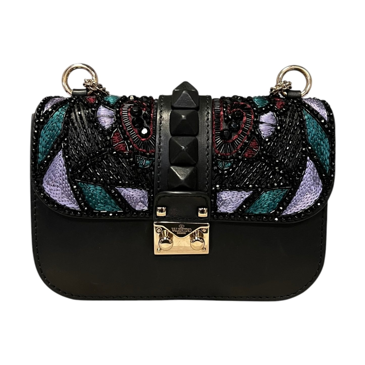 VALENTINO Glam Lock Embellished Bag