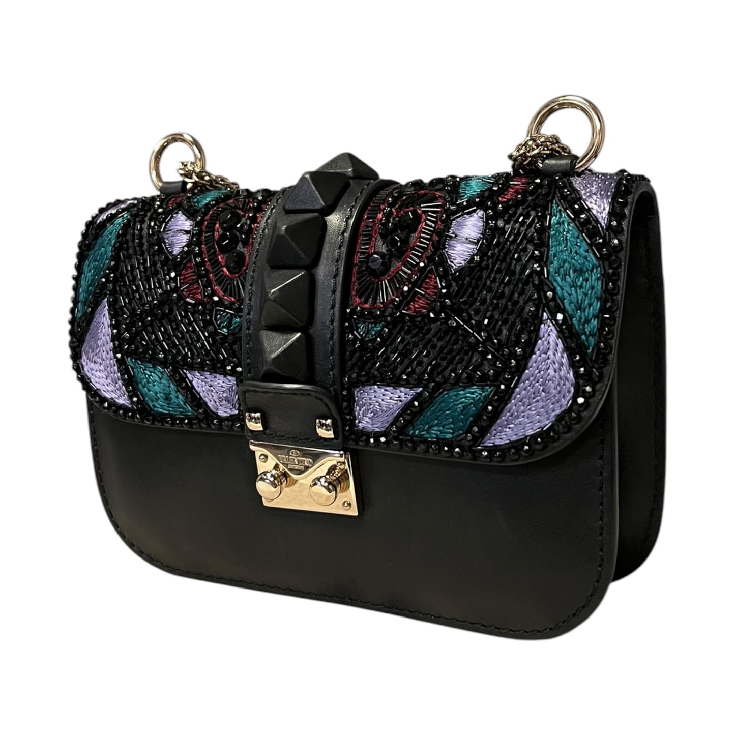 VALENTINO Glam Lock Embellished Bag