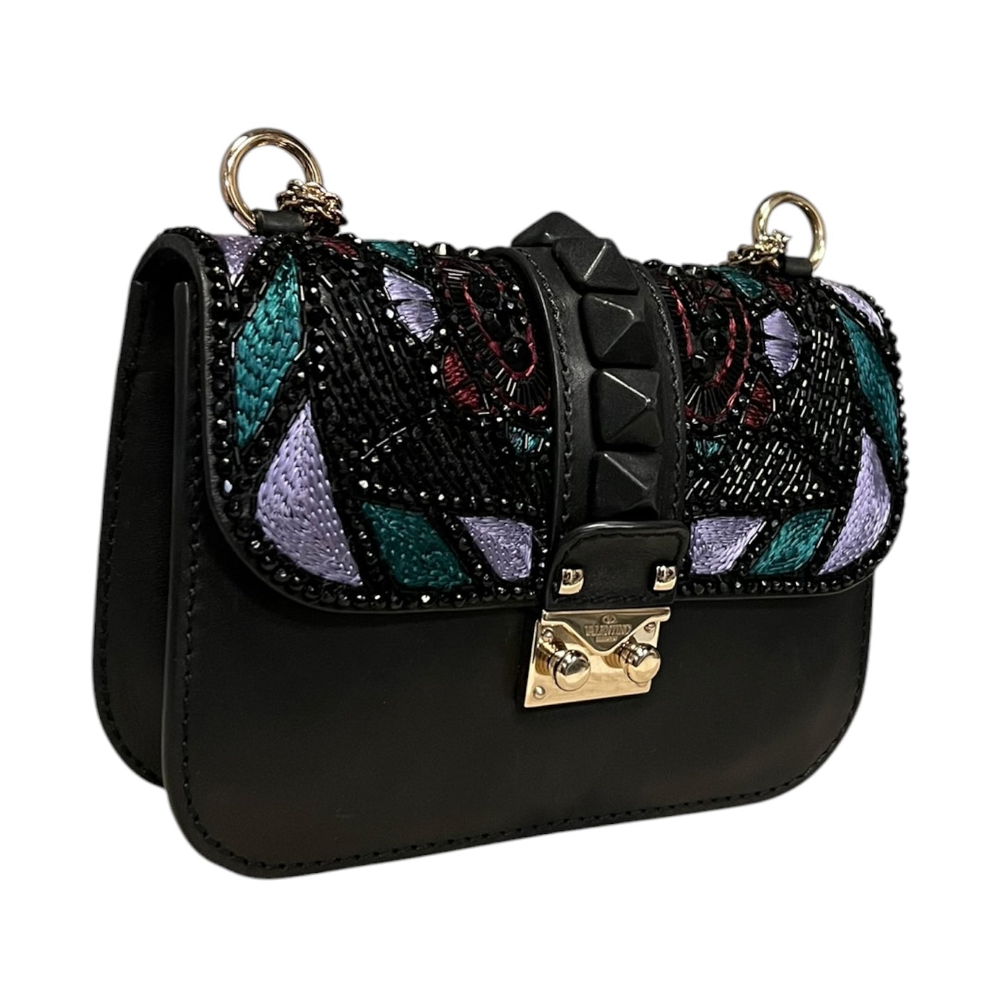 VALENTINO Glam Lock Embellished Bag