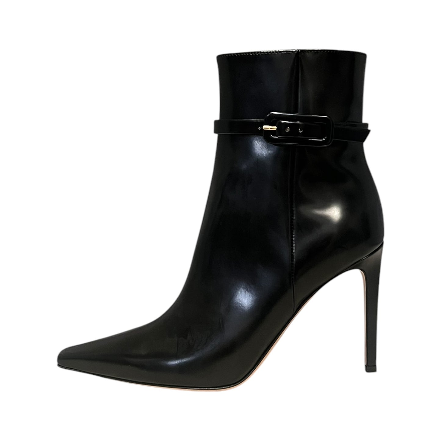 GIANVITO ROSSI Lynsay Hi Gloss Booties in  Black | 37