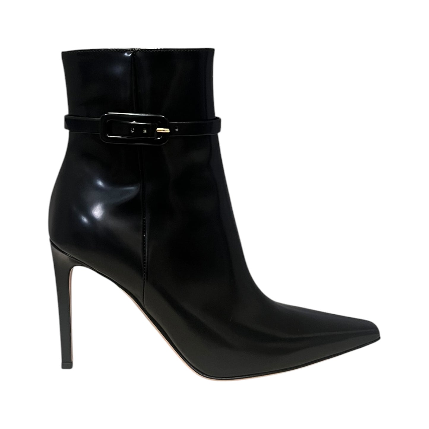 GIANVITO ROSSI Lynsay Hi Gloss Booties in  Black | 37