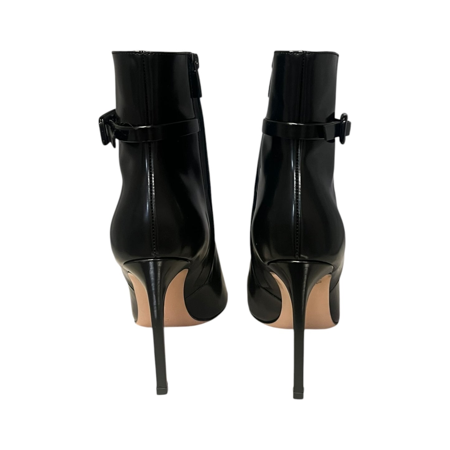 GIANVITO ROSSI Lynsay Hi Gloss Booties in  Black | 37