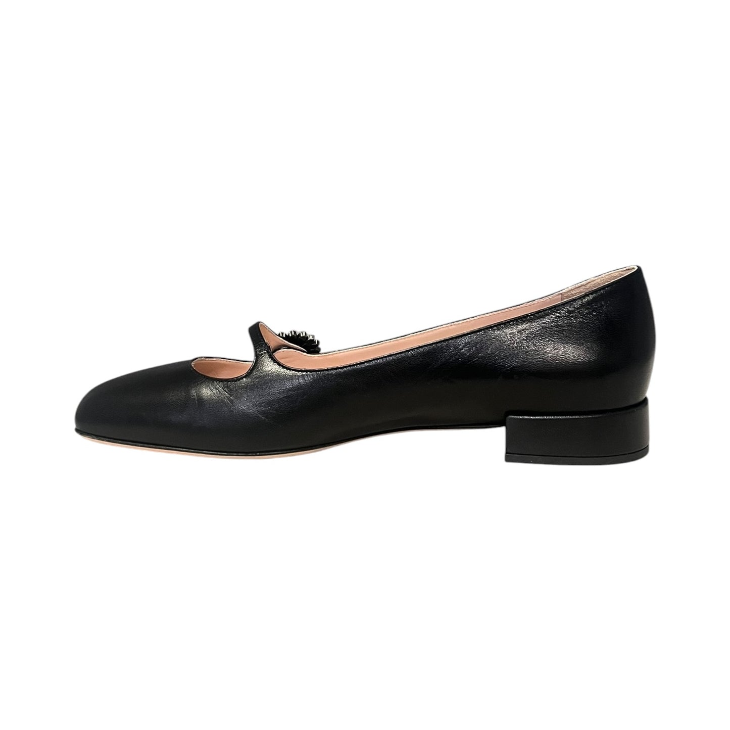 VALENTINO Crystal Embellished Ballerinas in Black | 40