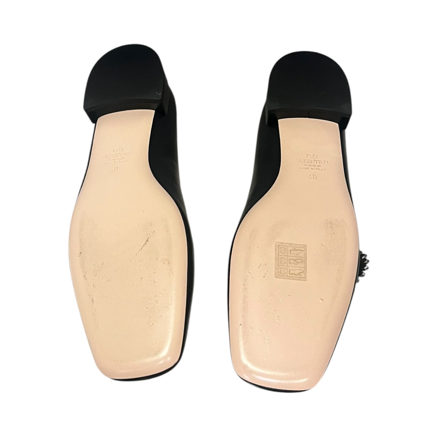 VALENTINO Crystal Embellished Ballerinas in Black | 40