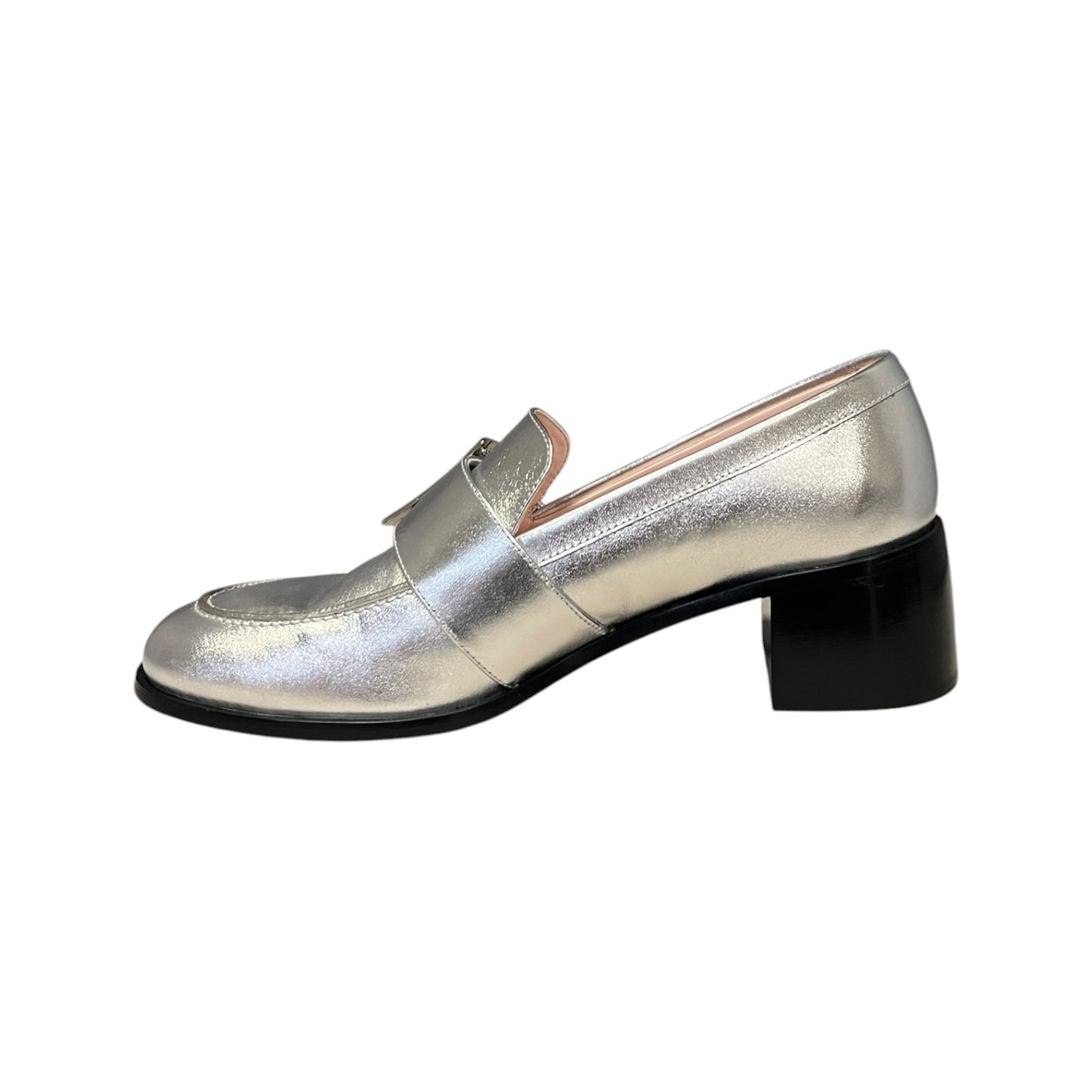 ROGER VIVIER Viv Rangers Loafer in Silver | 40
