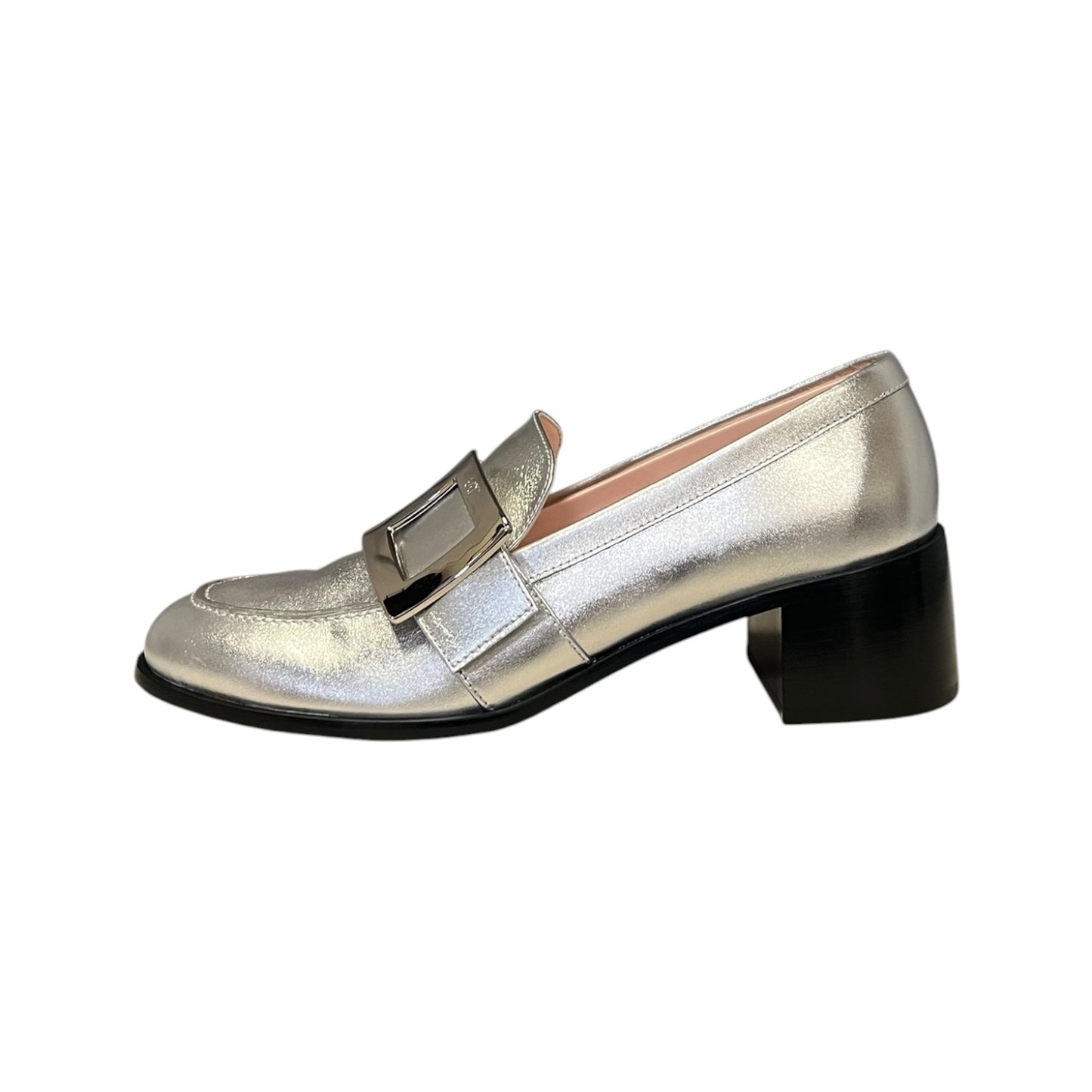 ROGER VIVIER Viv Rangers Loafer in Silver | 40