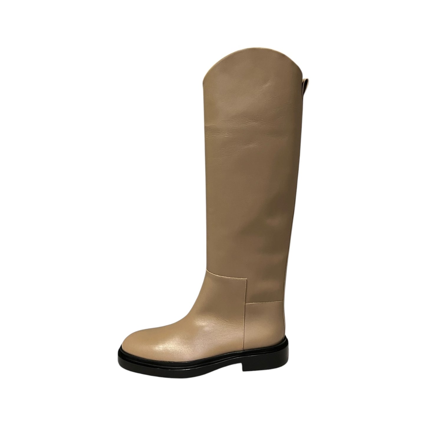 JIL SANDER Riding Boots in Taupe | 36