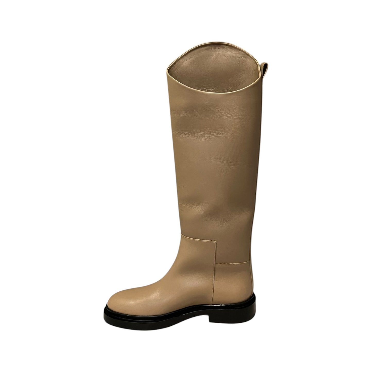 JIL SANDER Riding Boots in Taupe | 36