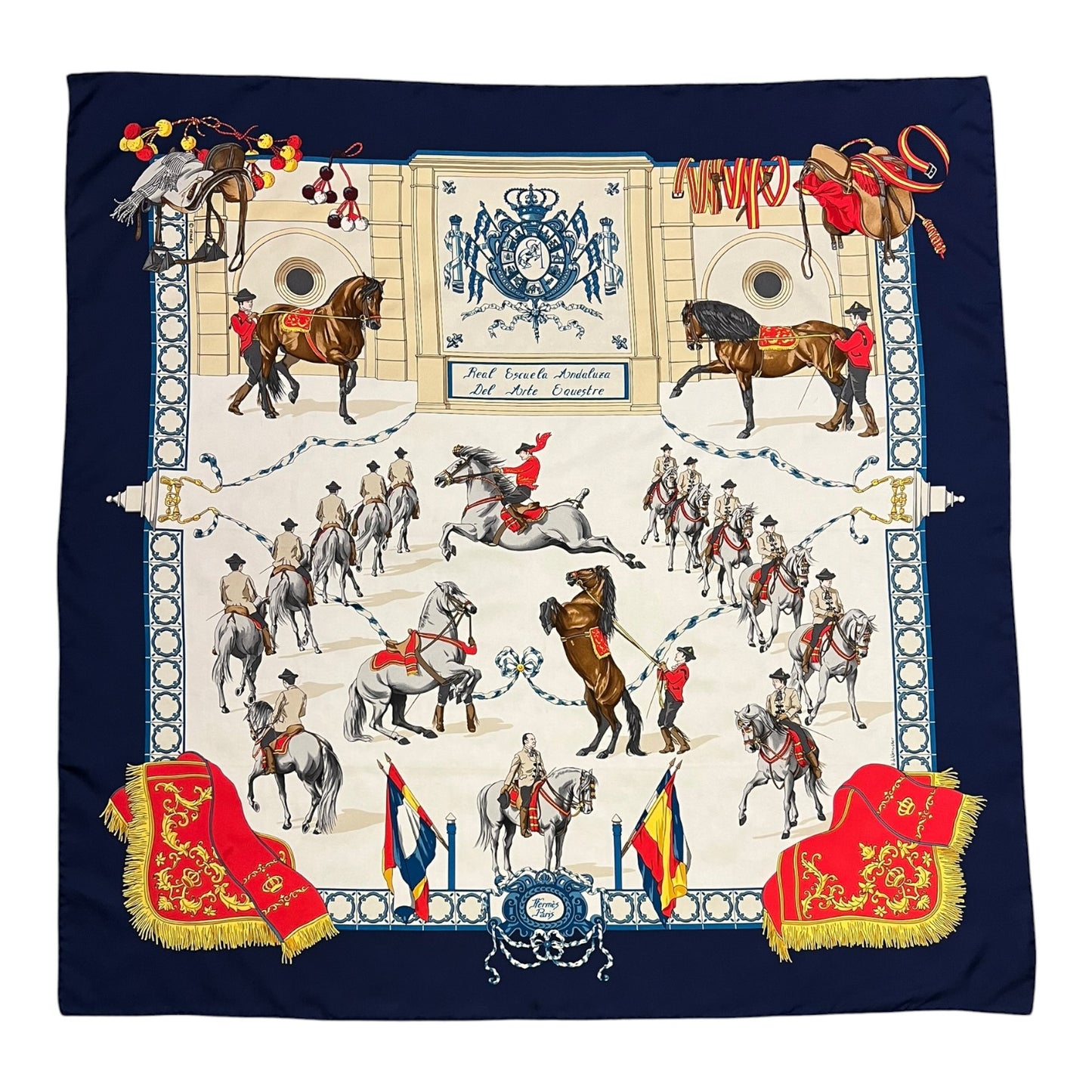 HERMES Real Escuelas Andalusa Del Arte Equestre Scarf