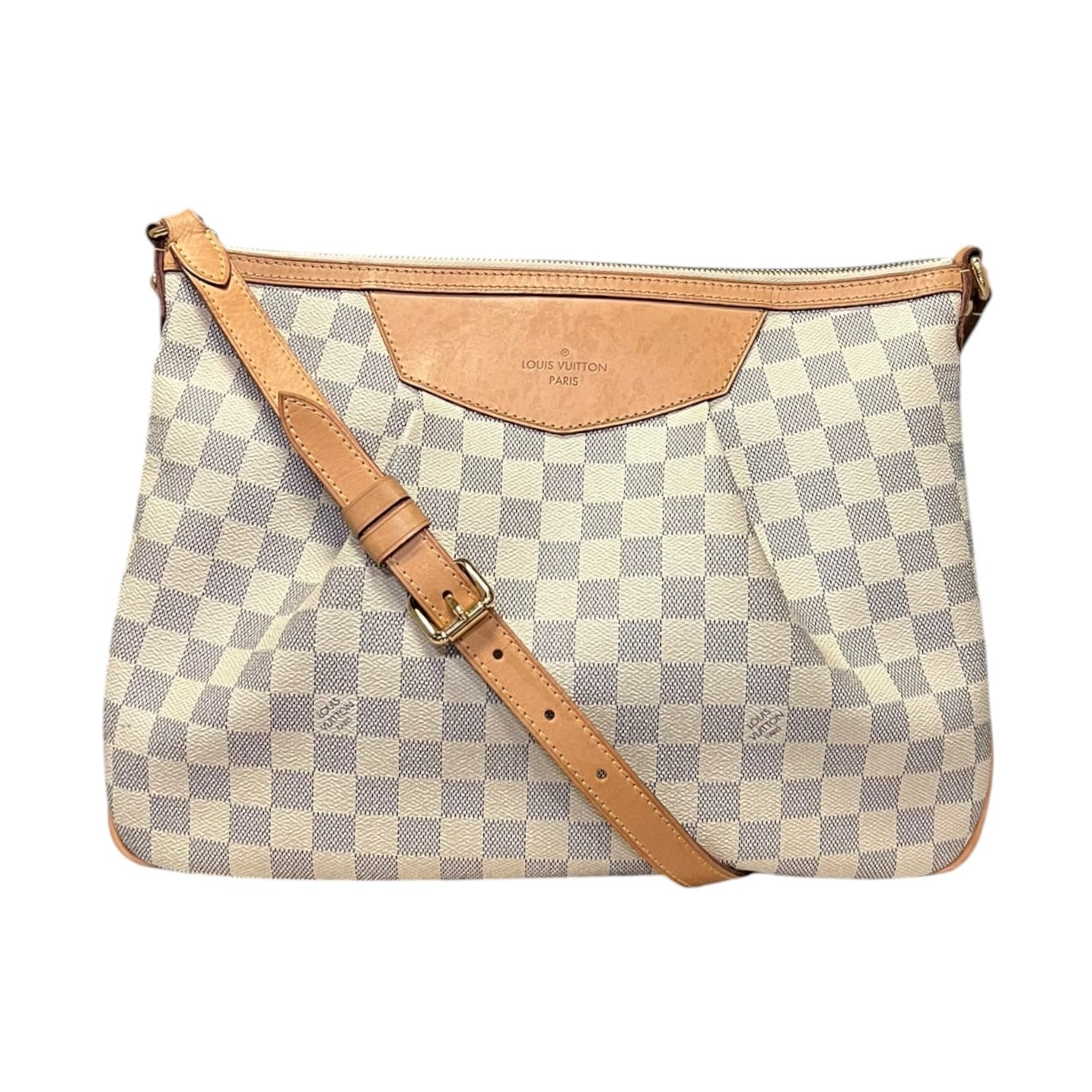 LOUIS VUITTON Siracusa MM Shoulder Bag in Damier Azure
