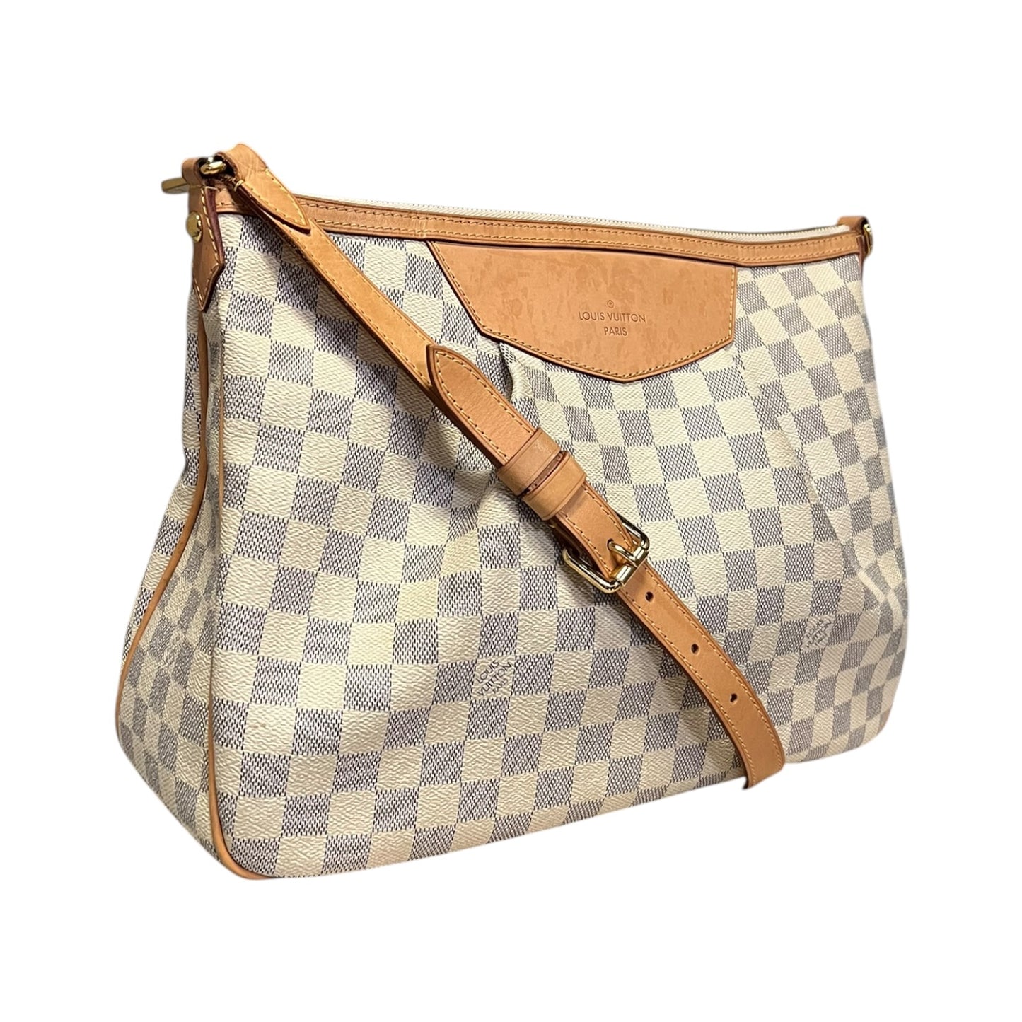 LOUIS VUITTON Siracusa MM Shoulder Bag in Damier Azure