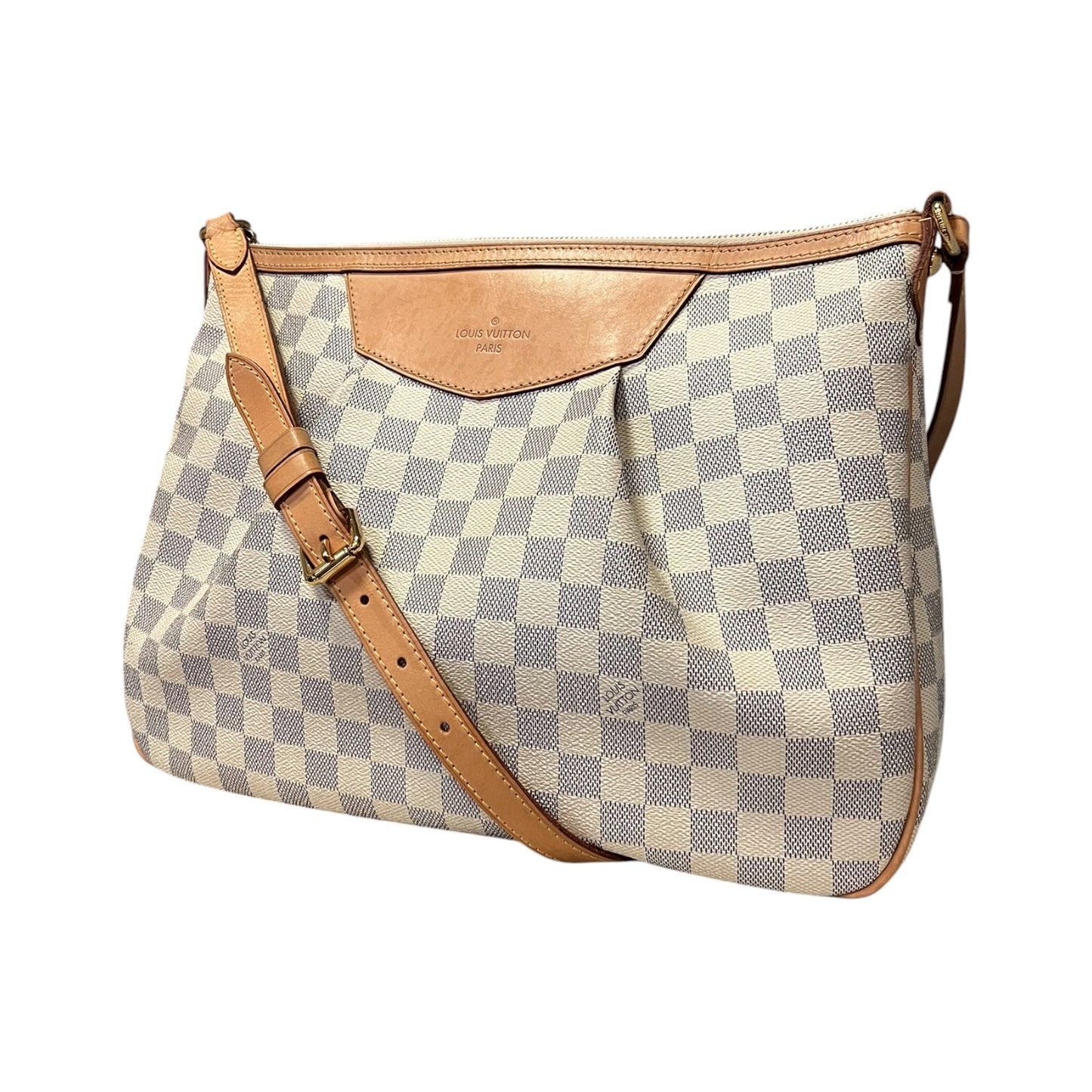 LOUIS VUITTON Siracusa MM Shoulder Bag in Damier Azure