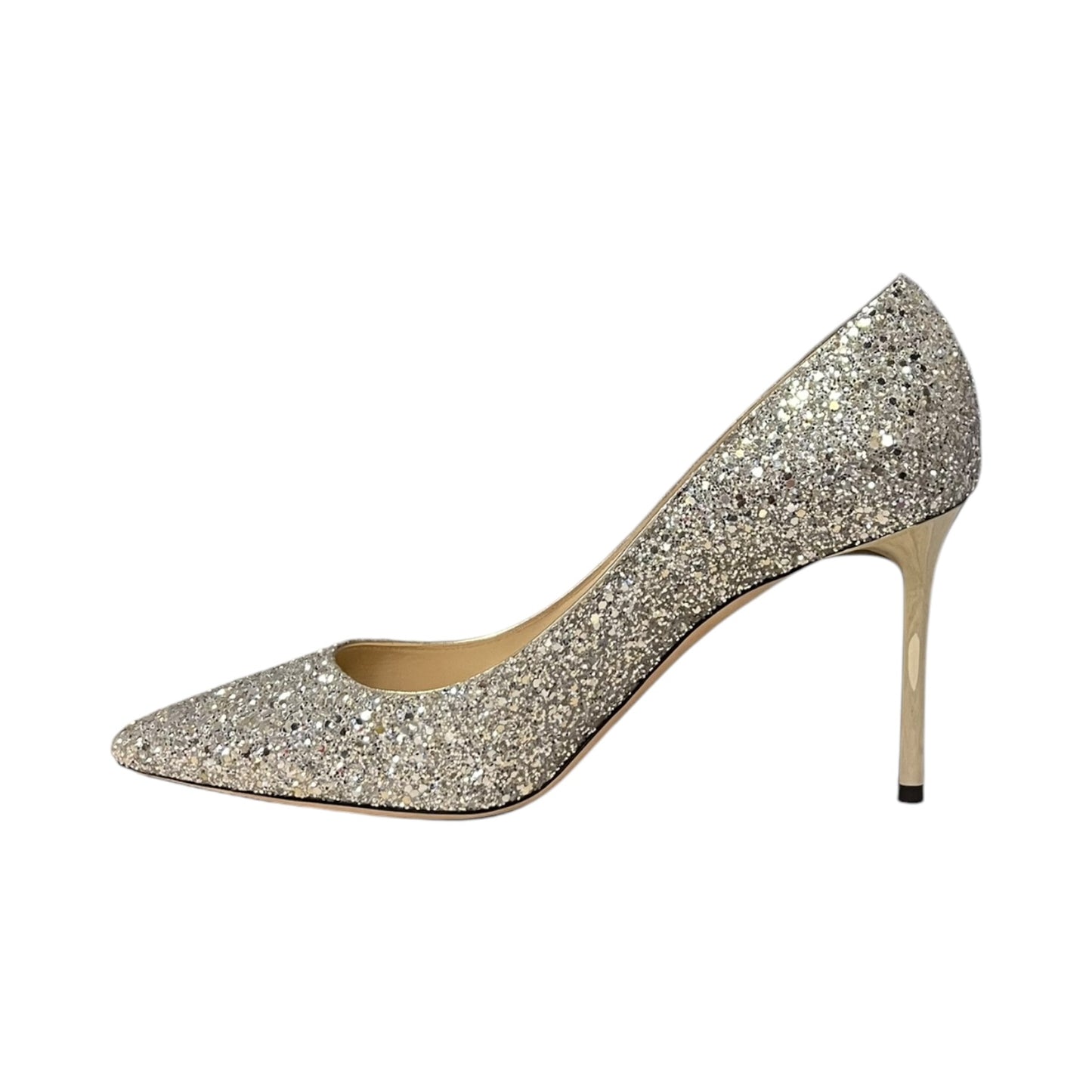 JIMMY CHOO Romy Glitter Pumps in Silver | 41