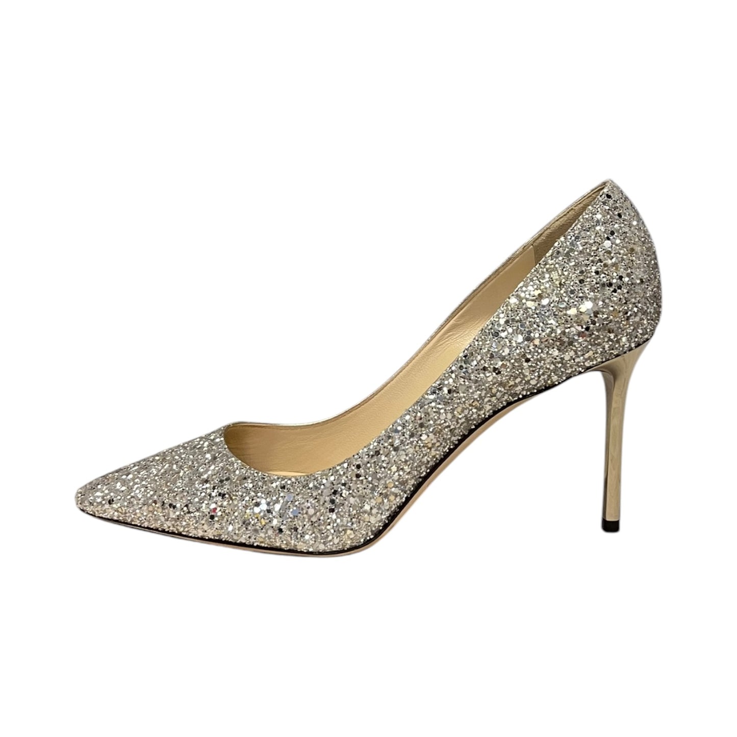 JIMMY CHOO Romy Glitter Pumps in Silver | 41