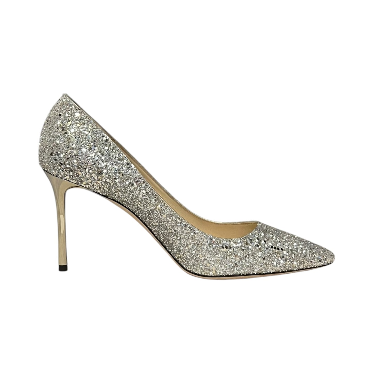 JIMMY CHOO Romy Glitter Pumps in Silver | 41